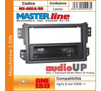 MASCHERINA AUTORADIO 1 DIN OPEL AGILA B 2008> ADATTATORE UN DIN - MASTERLINE