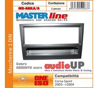 MASCHERINA AUTORADIO 1 DIN OPEL CORSA 2000->2006 ADATTATORE UN DIN MASTERLINE