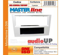MASCHERINA AUTORADIO 1 DIN OPEL ASTRA H DAL 2004 AL 2010 ADATTATORE BIANCO PERLA