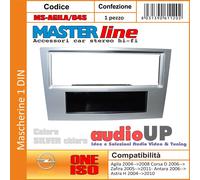 MASCHERINA AUTORADIO 1 DIN OPEL ASTRA H DAL 2004 AL 2010 - COLORE SILVER CHIARO