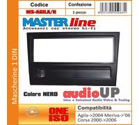 MASCHERINA AUTORADIO 1 DIN OPEL VECTRA 2002->2004 ADATTATORE UN DIN MASTERLINE