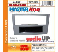 MASCHERINA AUTORADIO 1 DIN OPEL ZAFIRA DAL 2005 AL 2011 - COLORE GRIGIO METAL