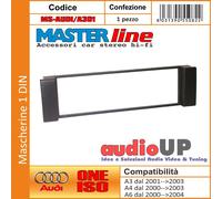MASCHERINA AUTORADIO 1 DIN AUDI A6 DAL 2000 AL 2004 ADATTATORE UN DIN MASTERLINE