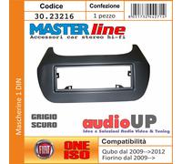 MASCHERINA AUTORADIO 1 DIN PER FIAT FIORINO. COLORE GRIGIO SCURO