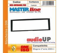 MASCHERINA AUTORADIO 1 DIN PER RENAULT SCENIC DAL 2003 AL 2009 ADATTATORE UN DIN