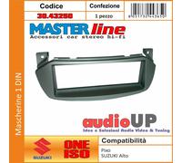 MASCHERINA AUTORADIO 1 DIN SUZUKI ALTO DAL 2009 IN POI ADATTATORE SINGOLO DIN