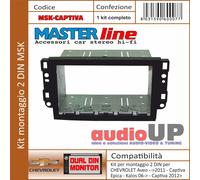 MASCHERINA AUTORADIO 2 DIN ADATTATORE PER CHEVROLET CAPTIVA. KIT CON GABBIA.