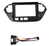 Mascherina Autoradio 2 DIN Da 9 Pollici Montaggio Su Cruscotto Con Cavo Per HYUNDAI I10 2014-2017 POMPOMPUR(Frame-right-cord)
