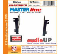 MASCHERINA AUTORADIO 2 DIN DODGE CARAVAN DAL 2008 AL 2009. DUE DIN FULL KIT