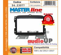 MASCHERINA AUTORADIO 2 DIN FIAT 500 L 2012 A 2017. KIT CON CORNICE RADIO CINESI