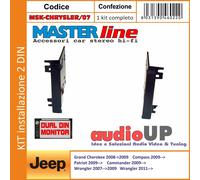 MASCHERINA AUTORADIO 2 DIN DODGE DURANGO DAL 2011 IN POI. DUE DIN FULL KIT