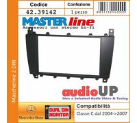 MASCHERINA AUTORADIO 2 DIN MERCEDES CLASSE C S 203 DAL 2004 AL 2007 DOPPIO DIN