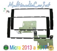 Mascherina Autoradio 2 DIN Nero Nissan Micra 2013 a 2017 Note da 2014 - 03678