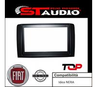 MASCHERINA AUTORADIO 2 DIN PER FIAT IDEA DAL 2005 IN POI. ADATTATORE COLORE NERO