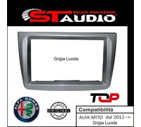 MASCHERINA AUTORADIO 2 DIN SOLO CORNICE PER ALFA ROMEO MITO DAL 2012 IN POI .