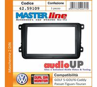 MASCHERINA AUTORADIO 2 DIN TIGUAN DAL 2007 IN POI. ADATTATORE DIN