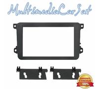 Mascherina Autoradio 2 Doppio DIN Nero Volkswagen Amarok Caddy Golf V VI 3692