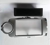 Mascherina autoradio adattatore cornice telaio stereo per toyota yaris 2010> iso 1 din 2 doppio din grigio + cassetto MS426