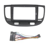 Mascherina Autoradio Android 2DIN Da 9 Pollici Cornice Stereo Plancia Per Kia Per Rio 2 2005 2006 2007 KLAUER(Black with cable)