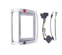 Mascherina Autoradio Con Lettore Video E Audio, 2 DIN, 9" Per Citroen C4, Per C-Triomphe Per C-Quatre 2004-2014 Montaggio Autoradio(Argento)