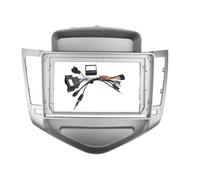 Mascherina Autoradio Da 9 Pollici Con Adattatore Can-Bus E Pannello Di Montaggio Per Autoradio Android Per Chevrolet Per Cruze 2009-2014 POMPOMPUR(Silver Frame Full Set)