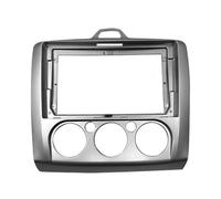 Mascherina Autoradio Da 9 Pollici Per Ford Per Focus 2 MK2 2005-2011 Lettore Stereo Android MP5 Unità Principale DIN Cornice Cruscotto WEFOLCC(Argento,Frame-MT)