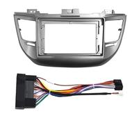 Mascherina Autoradio Da 9 Pollici Per Hyundai Per Tucson 2015 2016 2017 Lettore Stereo Android MP5 Unità Principale 2 DIN Pannello Cruscotto(Frame-cord-silver)