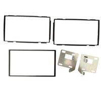 MASCHERINA AUTORADIO KIT COMPLETO 2 DOPPIO DIN NERO NISSAN QASHQAI 2007 2013