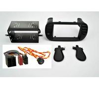 MASCHERINA AUTORADIO KIT DOPPIO 2 DIN NERO OPACO FIAT 500 500C + BYPASS CAN BUS