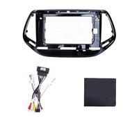 Mascherina Autoradio Kit Telaio Per Navigatore Auto Telaio Per Lettore DVD Telaio Per Radio Android Pannello Schermo Per Auto Per Jeep Per Compass 2017 Con Fasce Per Cavi(Frame Cable Canbus)