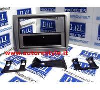 Mascherina autoradio navigatori gps monitor GLOSSY TITANIO 1 Din Alfa MiTo