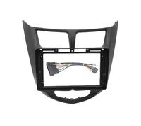 Mascherina Autoradio Per Hyundai I-25 Per Accent Per Solaris Per Verna 2010-2016 Mascherina Autoradio Da 9 Pollici Con Lettore MP5 2DIN(Silver frame cable)