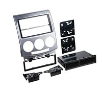 Mascherina autoradio per Mazda 5 (CR1) a partire dall'anno modello 06/05 fino a 03/08, 2-DIN, con portaoggetti