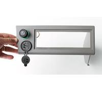 Mascherina Autoradio per Panda Hobby Accendisigari USB Kit stereo Grigio auto