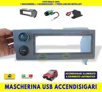 Mascherina Autoradio per Panda Hobby Accendisigari USB Kit stereo Grigio auto