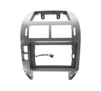Mascherina Autoradio Per VW Per Polo 2004-2011 Adattatore Antenna | Kit Telaio Stereo Cornice Montaggio Frontalino Cruscotto Anteriore Plancia Centrale(Silver-frame cord)