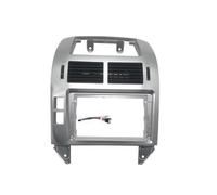 Mascherina Autoradio Per VW Per Polo 2004-2011 Adattatore Antenna | Kit Telaio Stereo Cornice Montaggio Frontalino Cruscotto Anteriore Plancia Centrale(Silver-cord-outlet)