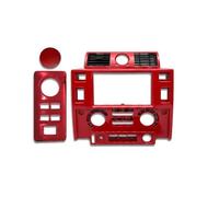 Mascherina Autoradio Radio adapter Per Land Per Rover Per Defender Car Stereo Doppio 2 Din Dash Kit Cruscotto Console Centrale(RED)