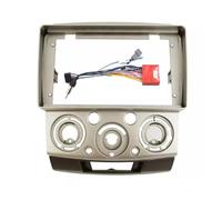 Mascherina Autoradio Radio adapter Per Mazda Per BT-50 2000-2010 2 Din 9 Pollici Autoradio Installazione DVD GPS Mp5 Fascia Aereo Kit Telaio(Frame -Cable-golden)