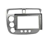 Mascherina Autoradio Supporto Audio 9 Pollici Per Civic 2000-2006 Con Guida Destra Guida Sinistra Pannello Stereo GPS Per Autoradio Per Montaggio Supporto DVD 2 DIN(Argento,Frame cord RHD)