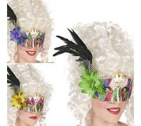Mascherina con Piume Multicolore