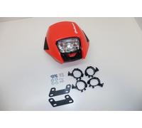 Mascherina Faro Frontale Exura con Lampada Fanale Adatto An Honda Cr Crf Rosso