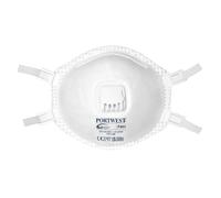 Portwest - P301whr Mascherina Anti Polvere Con Valvola Ffp3, Bianco - SPEDIZIONE GRATUITA
