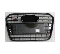 Mascherina Griglia Nera Lucida Con Fori Sensori Per Audi A6 2011 In Poi