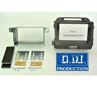 Mascherina kit supporto Doppio 2 Din per KIA SPORTAGE in grigio 6,5" motorizzati