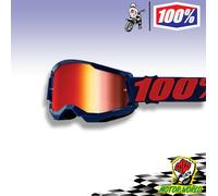 MASCHERINA MASCHERA 100% STRATA 2 MASEGO SPECCHIATI OFF ROAD MOTO CROSS ENDURO