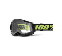 MASCHERINA MASCHERA 100% STRATA 2 SOLAR ECLIPSE TRASPARENTE OFF ROAD MOTO CROSS