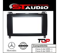 Mascherina montaggio autoradio 2 DIN Mercedes Classe A / B / Viano / Vito / Spr