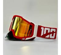 MASCHERINA OCCHIALI DA CROSS ENDURO DH MTB LENTE SPECCHIATA ORO ARGENTO BLU MOTO