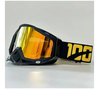 MASCHERINA OCCHIALI DA CROSS ENDURO DH MTB LENTE SPECCHIATA ORO ARGENTO BLU MOTO